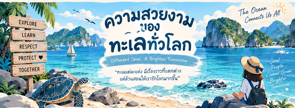 ภาพทะเลและชายหาดสีฟ้า